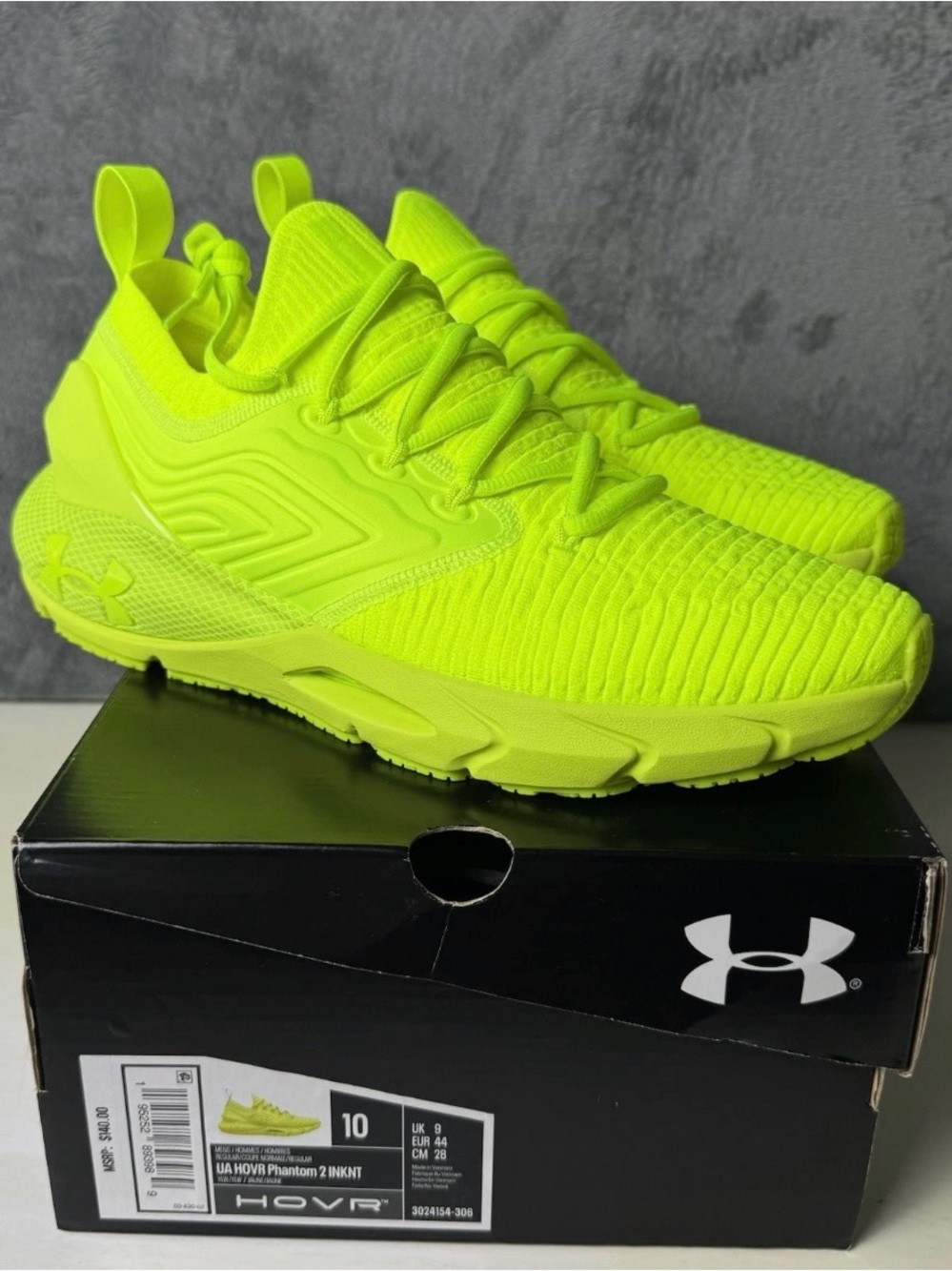 Under Armour HOVR Phantom 2 INKNT Men's Running Shoes Yellow Green 3024154-306